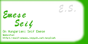 emese seif business card